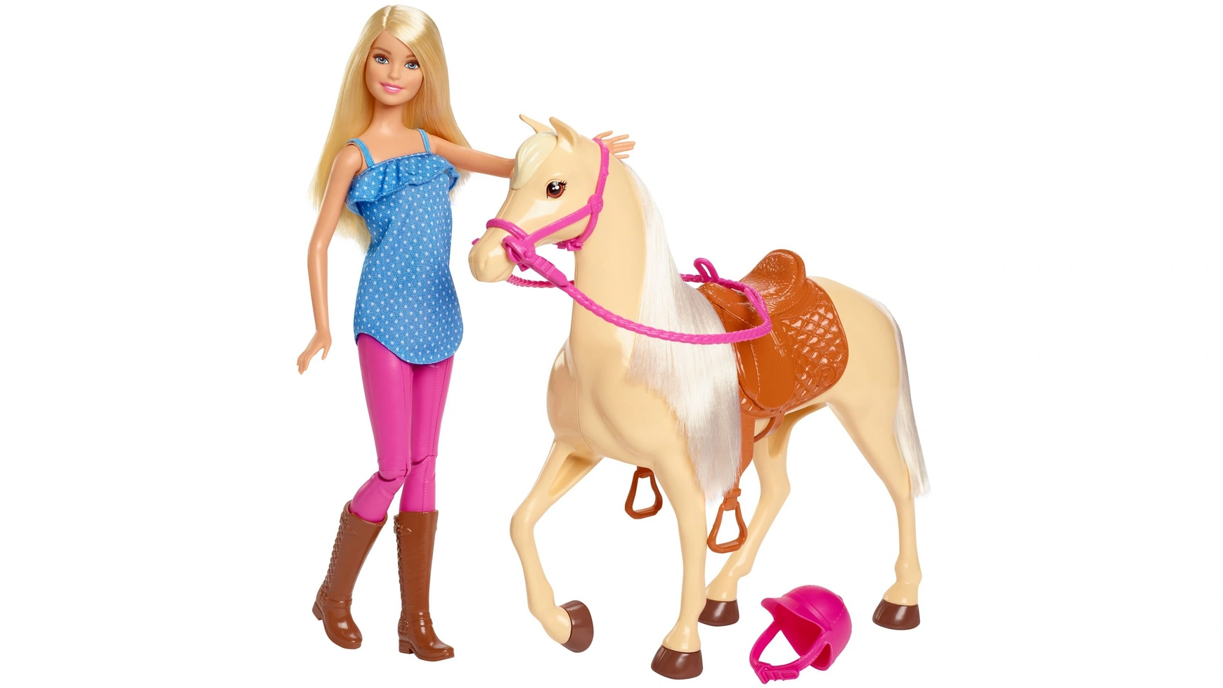 Лошадь Barbie с куклой (блондинка), кукла-одевалка, модная кукла, игрушка-лошадь