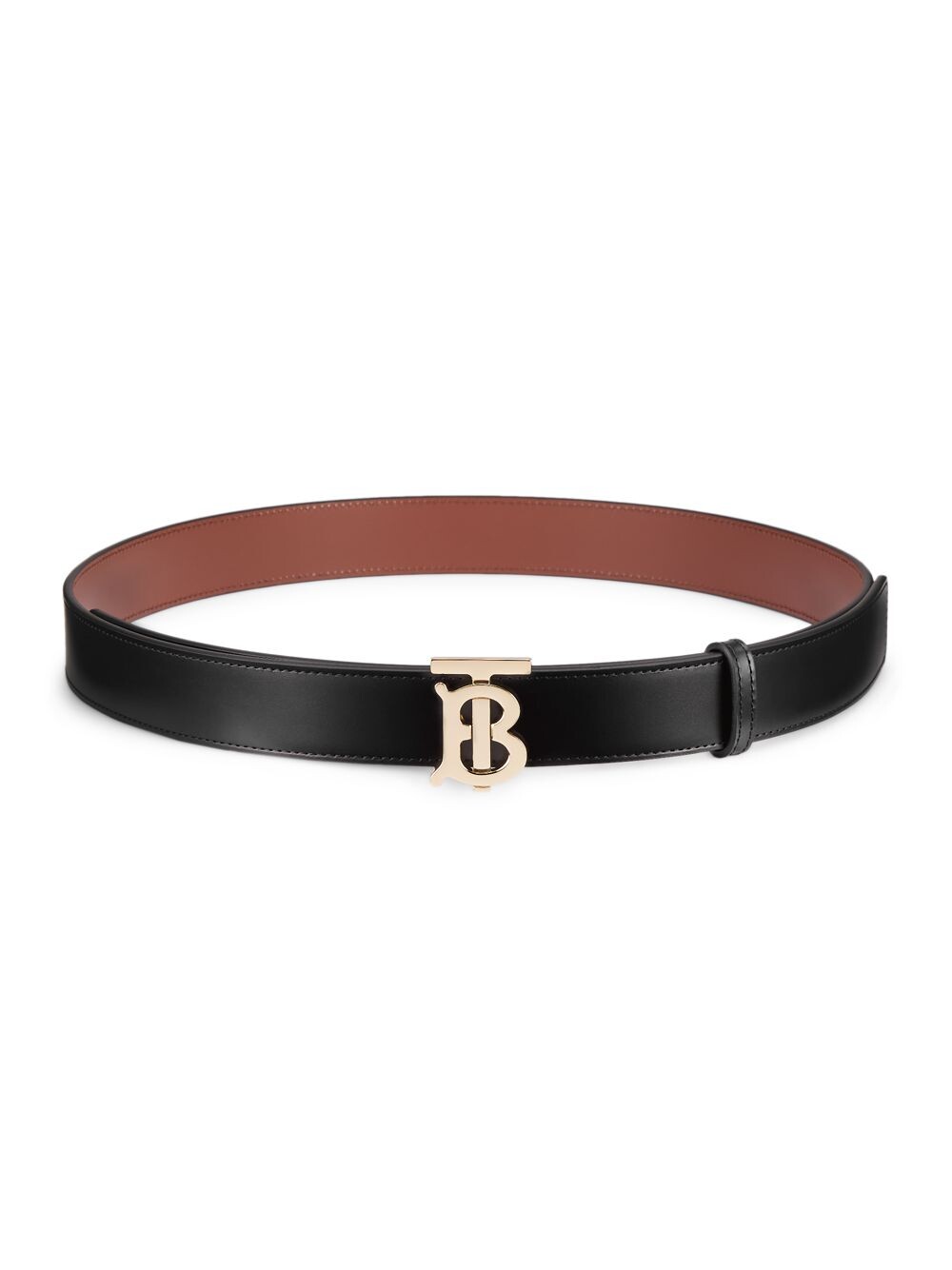 

Двусторонний кожаный ремень TB Burberry, черный