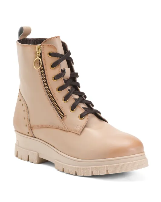 

Кожаные ботильоны Rocky на шнуровке Vintage Foundry, бежевый