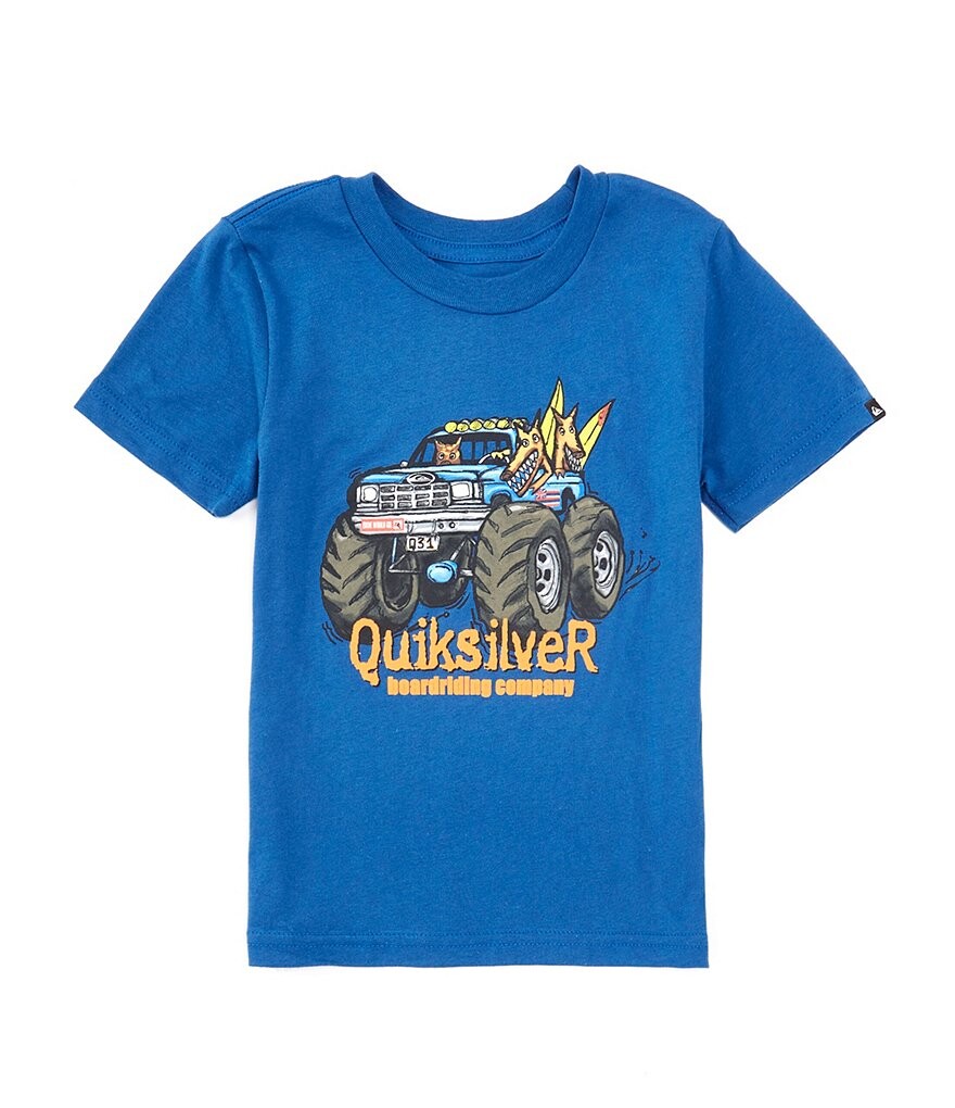 

Футболка Quiksilver Little Boys 2T-7 с короткими рукавами All Terrain KTO, синий