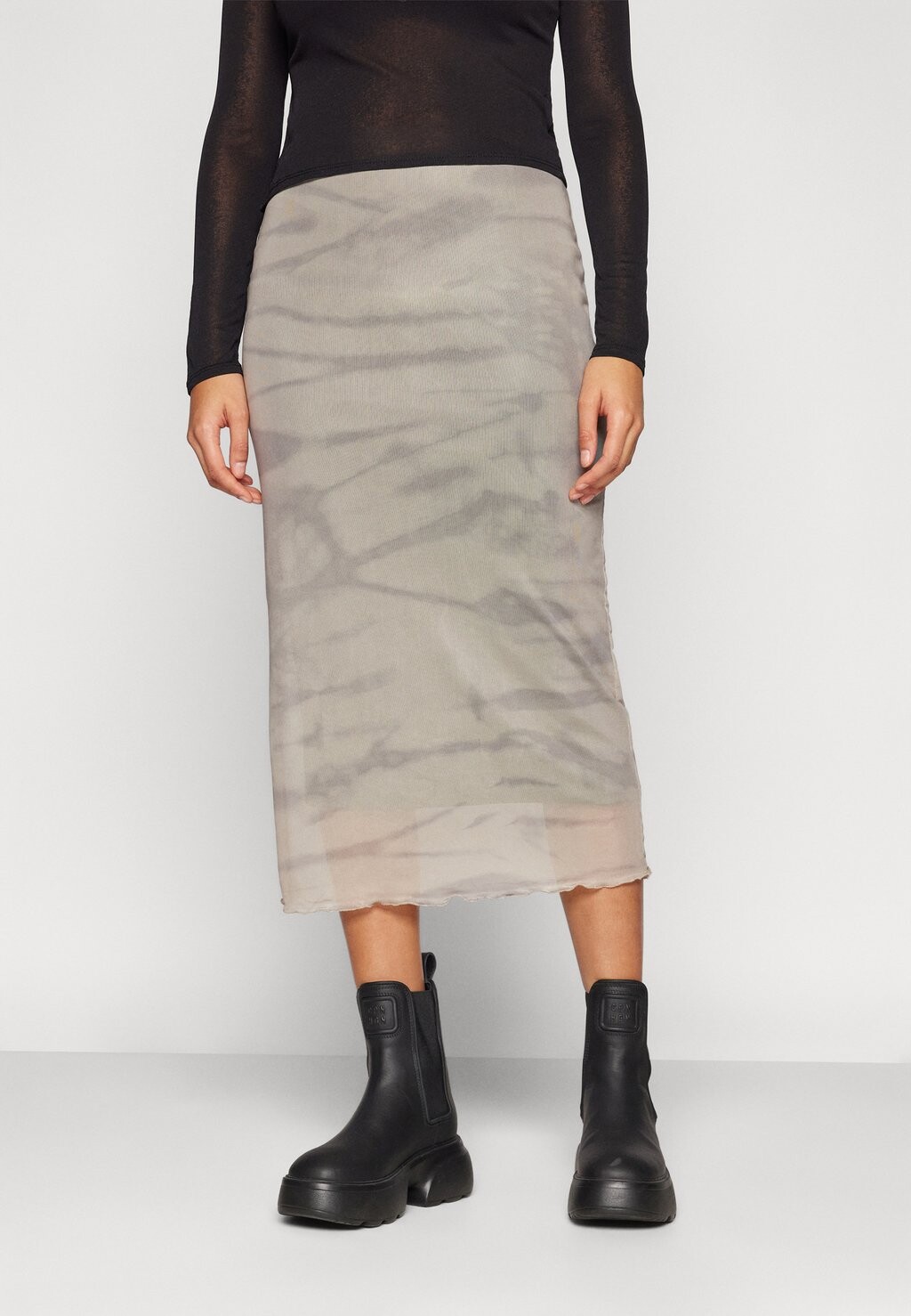 

Юбка-карандаш NMLUCIA SKIRT Noisy May, цвет oatmeal/abstract