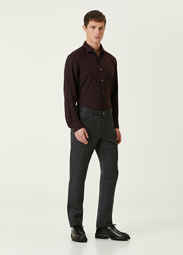 

Темно-серые шерстяные джинсовые брюки Zegna, Серый