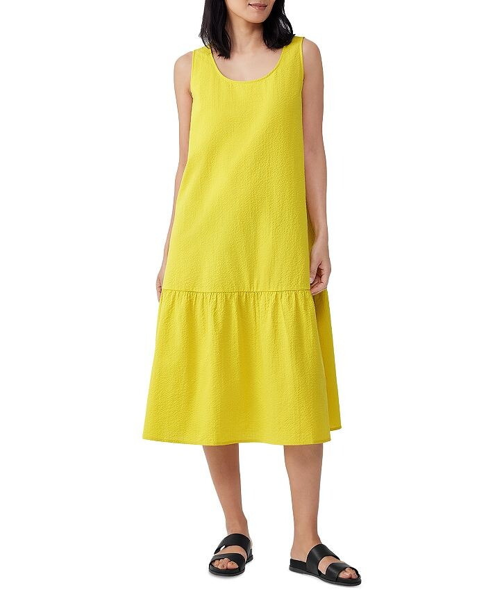 

Льняное платье с круглым вырезом Eileen Fisher