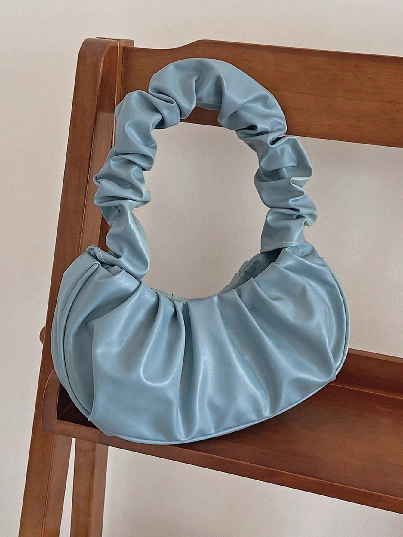 1шт модная и минималистичная женская сумка через плечо в сложенном виде, голубые
