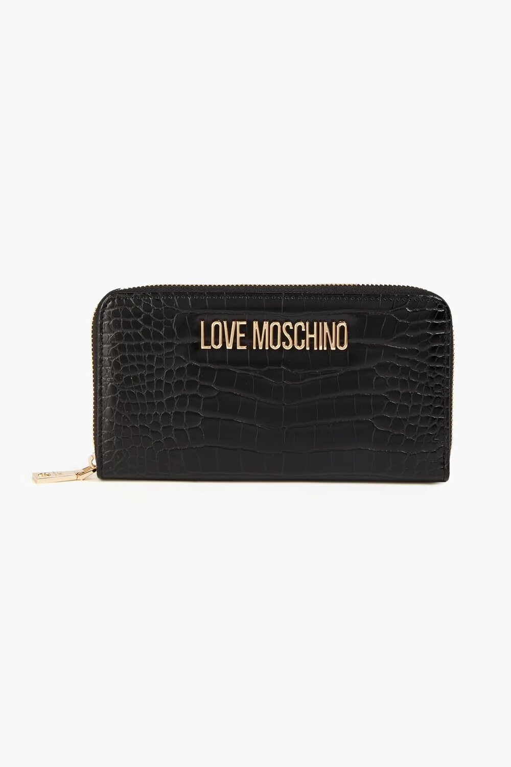 

Кошелек из искусственной кожи крокодила Love Moschino, черный