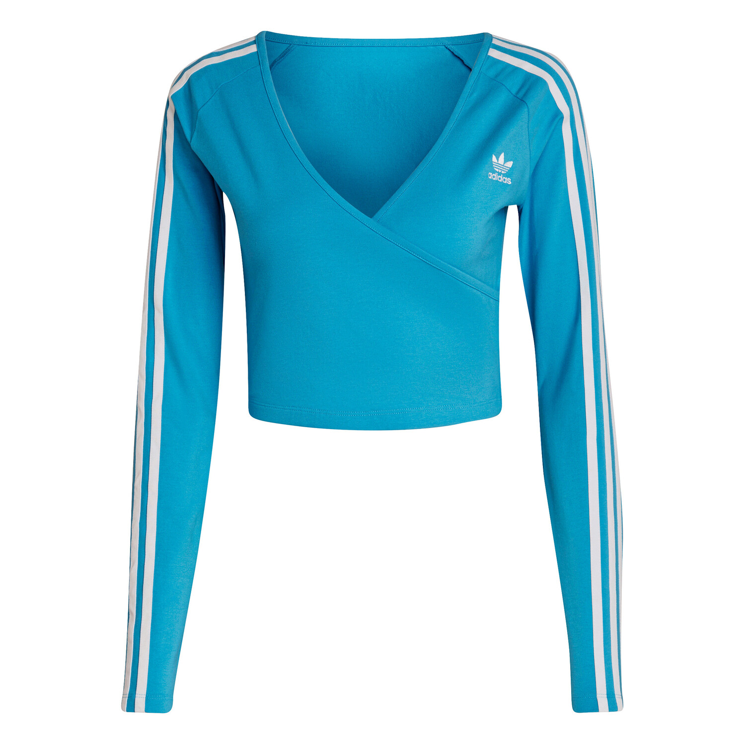 

Укороченный свитер адиколор с длинными рукавами Adidas, голубой, Синий