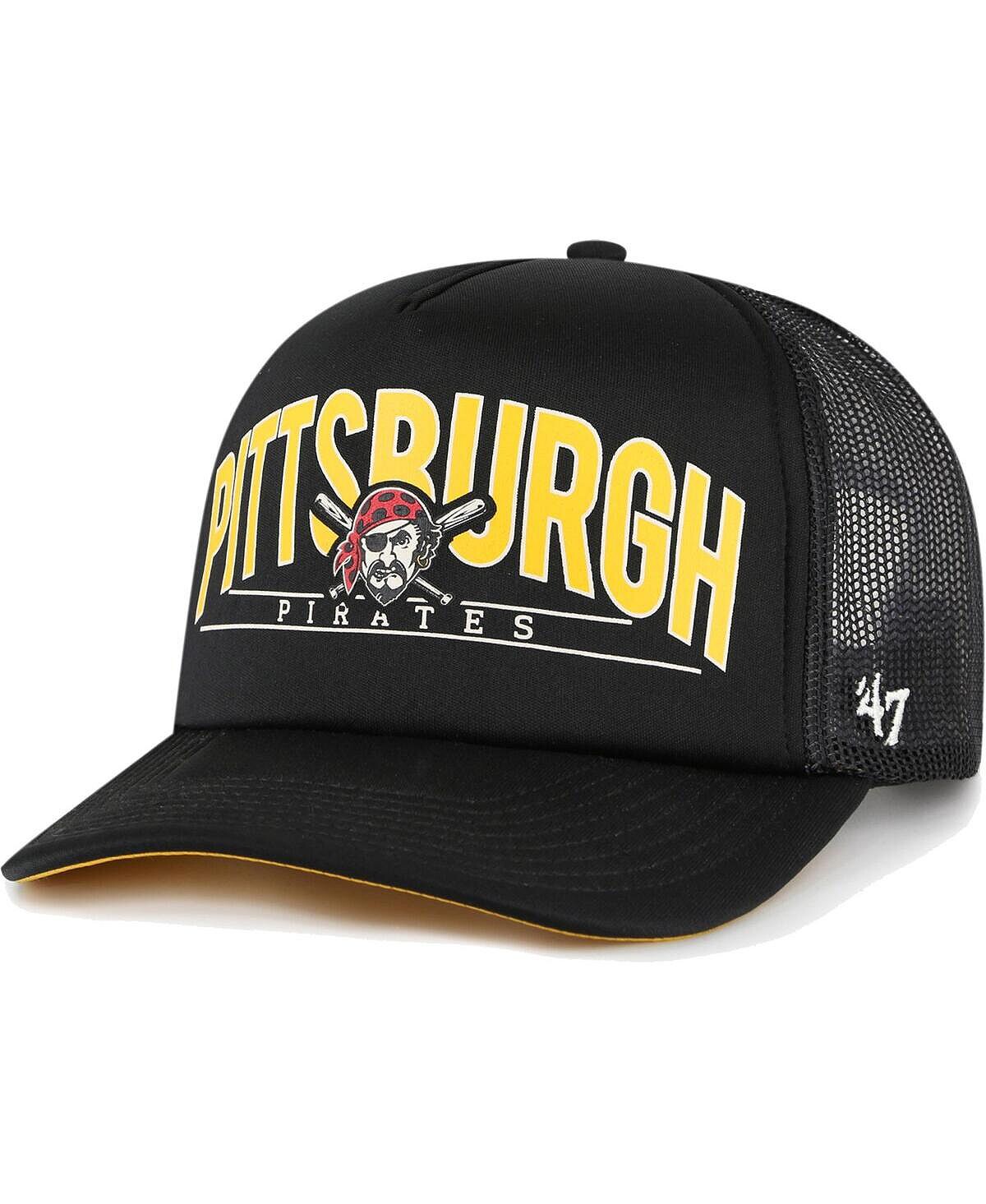 

Мужская черная кепка Pittsburgh Pirates Backhaul из пеноматериала Trucker Snapback '47 Brand