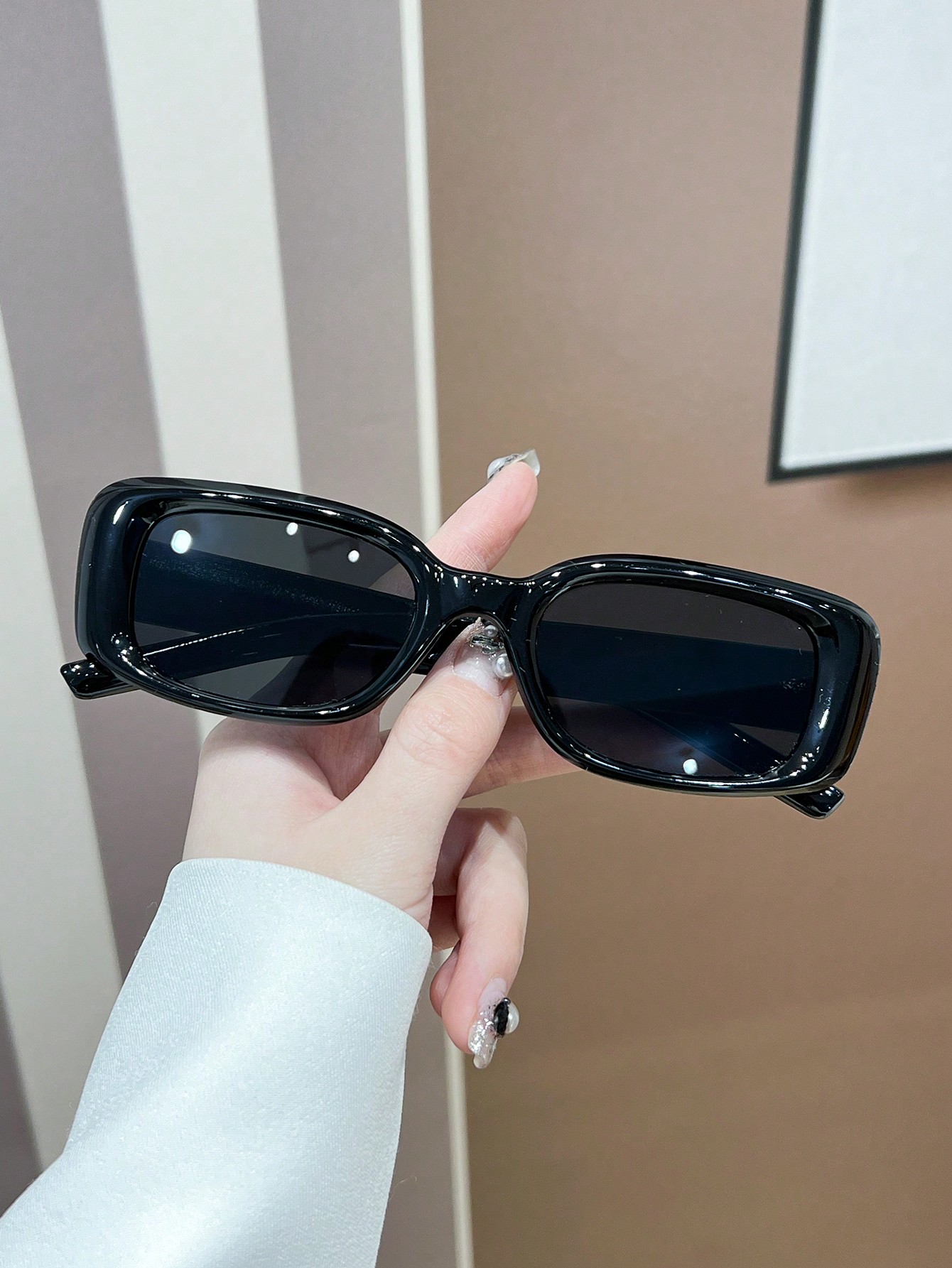 1 шт. Модные солнцезащитные очки из квадратного пенопласта Y2K летние пляжные для мужчин и женщин цена и фото
