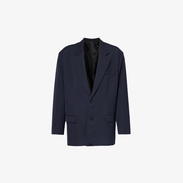 

Juylian однобортный блейзер свободного кроя из смесовой шерсти Acne Studios, синий