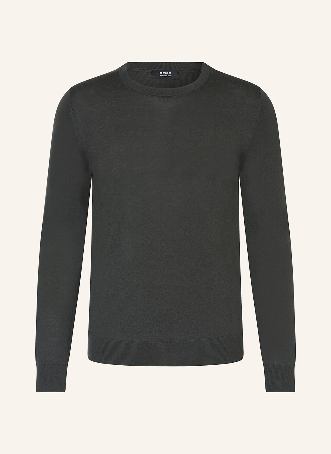 

Свитер wessex из шерсти мериноса REISS, темно-зеленый