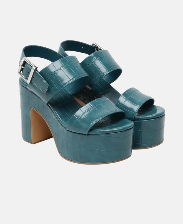 

Босоножки на каблуке Jeffrey Campbell, бирюзовый
