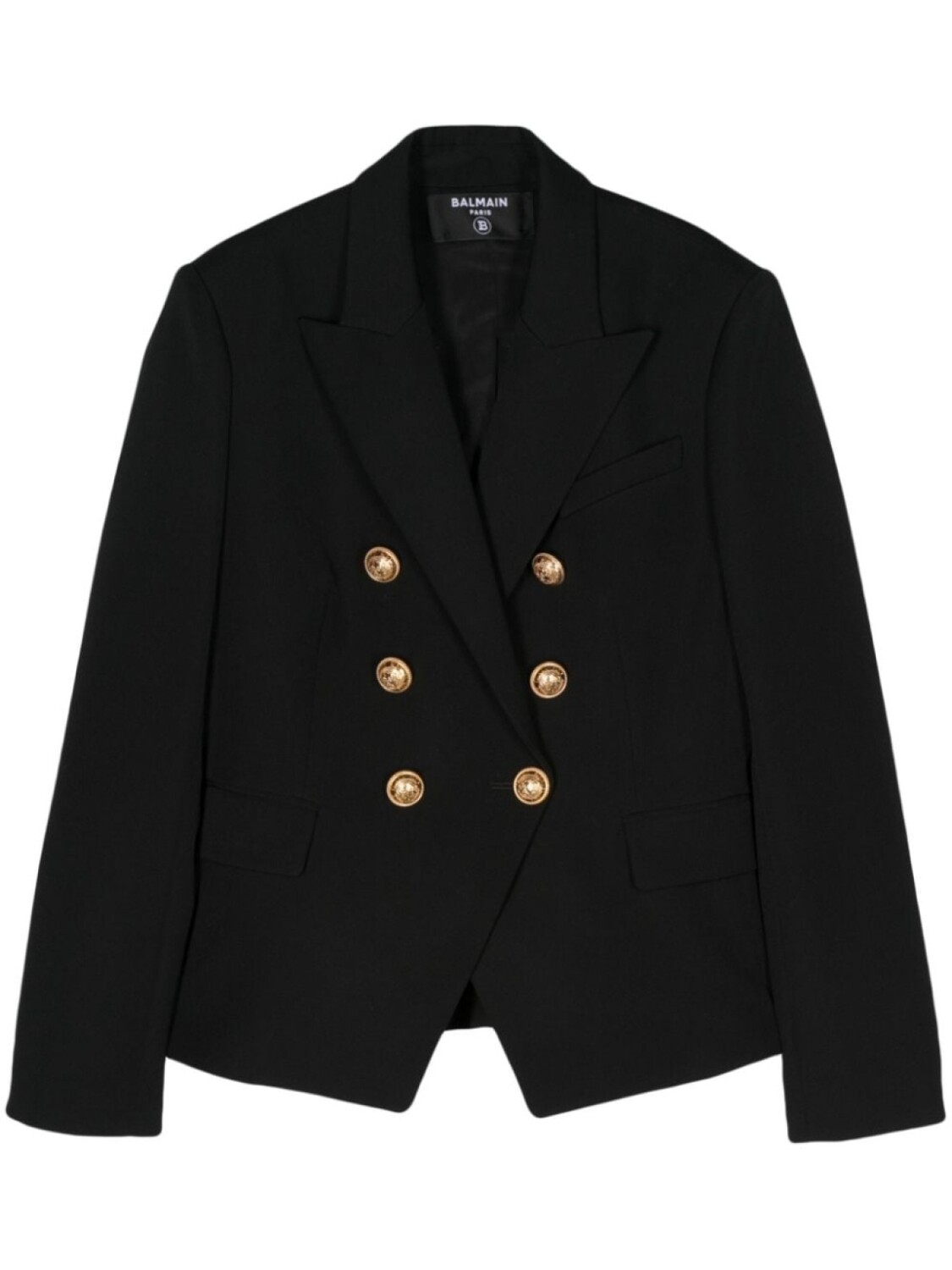 

Balmain двубортный шерстяной блейзер 6-Buttons, черный