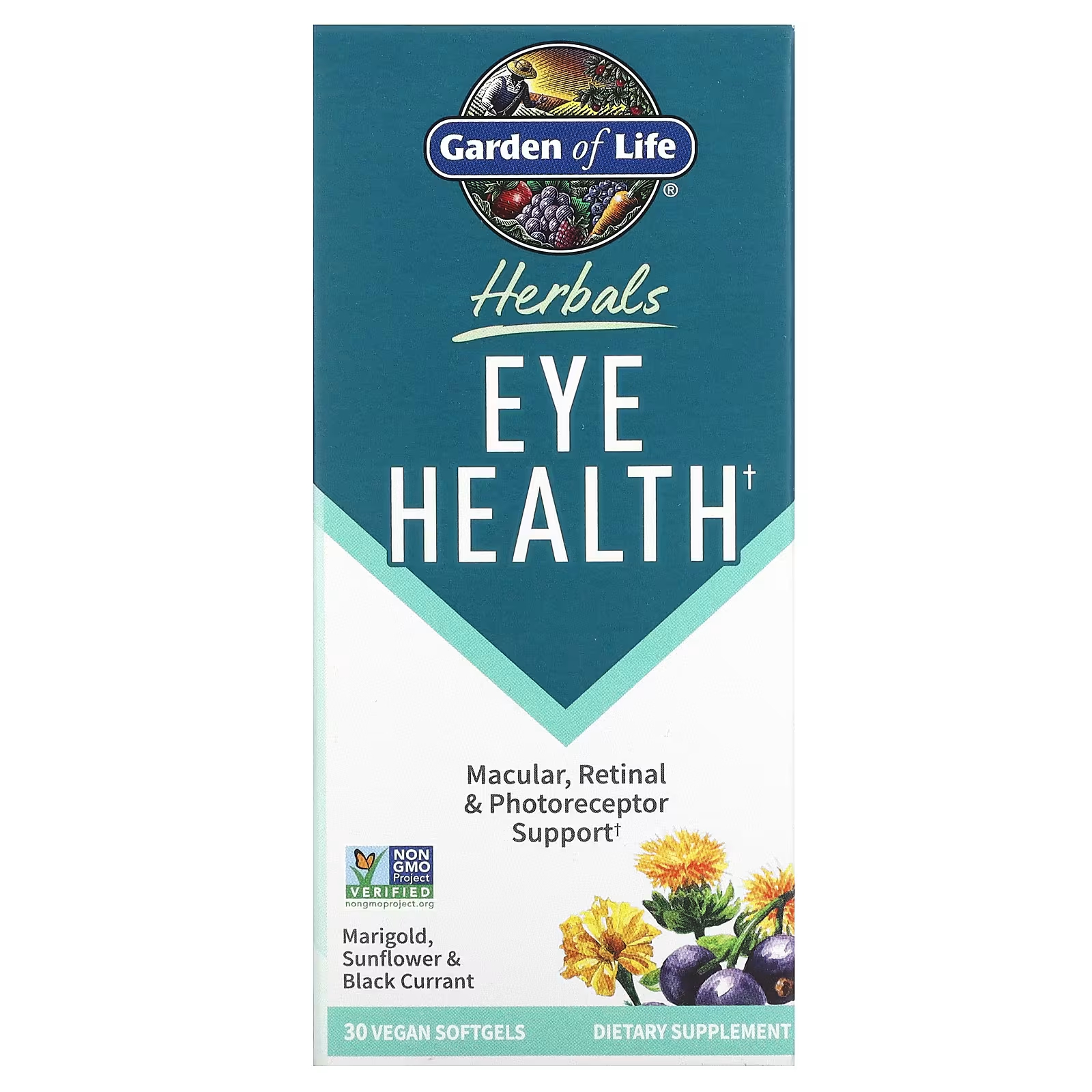 Пищевая добавка Garden of Life Herbals Eye Health Berry, 30 мягких таблеток swanson synergistic eye health eye and vision 60 мягких таблеток