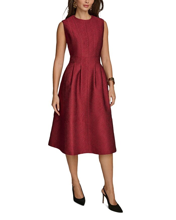 

Донна Каран Фактурное платье Donna Karan, красный
