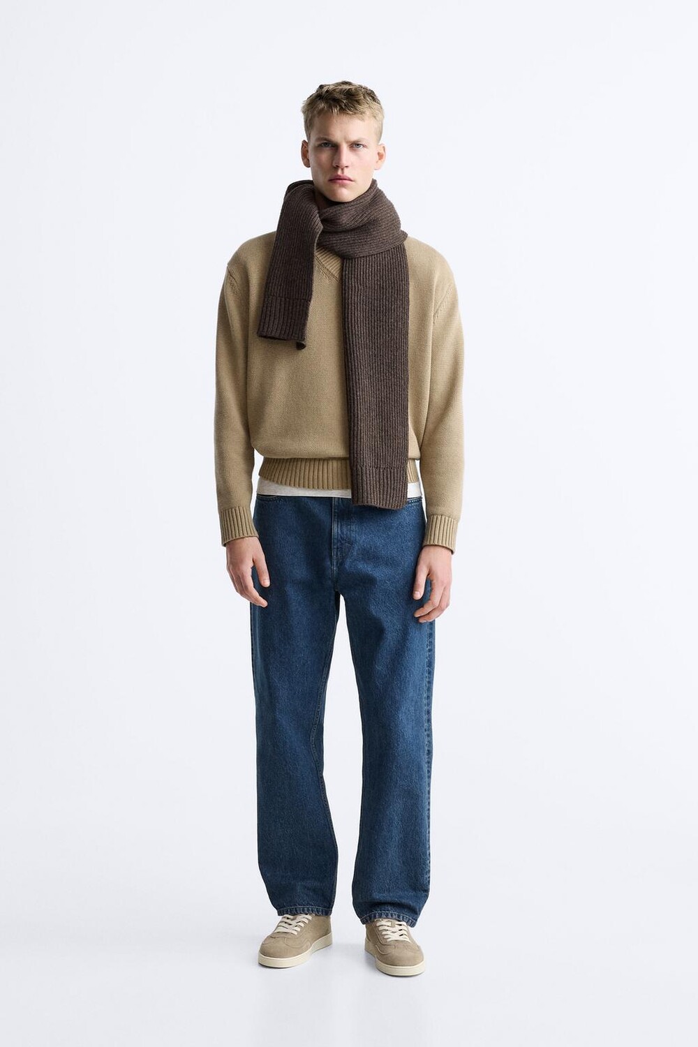 

Кроссовки из замши ZARA, песочный/коричневый