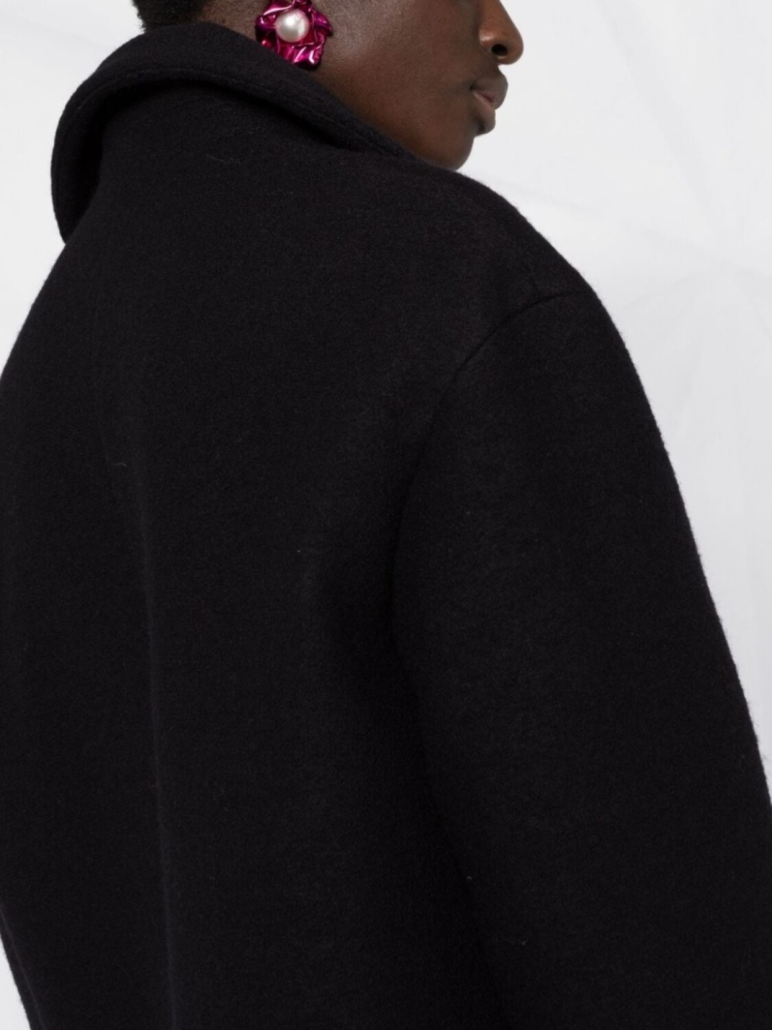 

A.P.C. однобортное пальто с широким воротником, черный