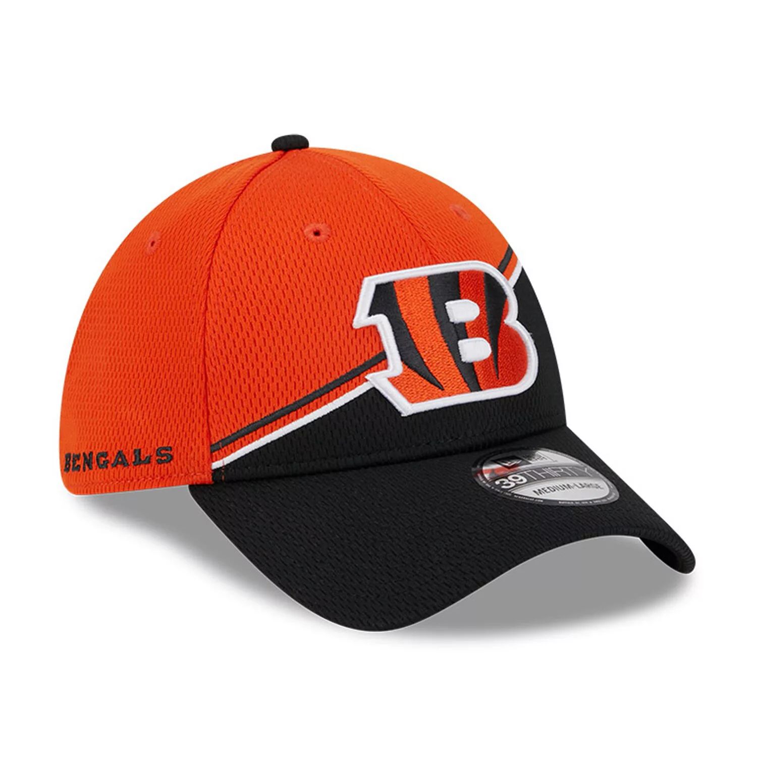 

Мужская кепка New Era оранжево-черная Cincinnati Bengals 2023 Sideline 39THIRTY Flex Hat