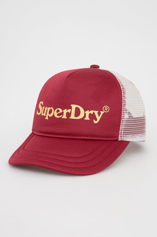 Супердрай шапка Superdry, красный