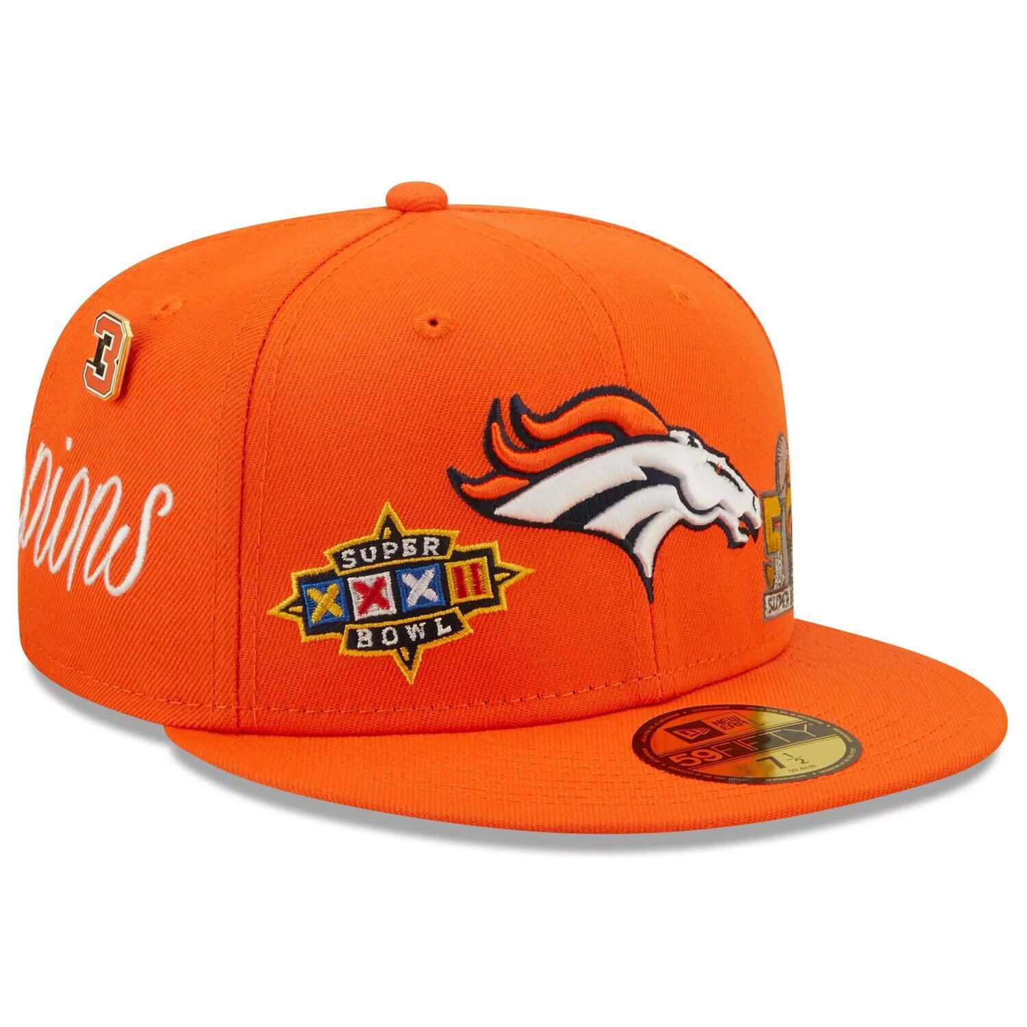 

Мужская приталенная шляпа New Era Orange Denver Broncos Historic Champs 59FIFTY