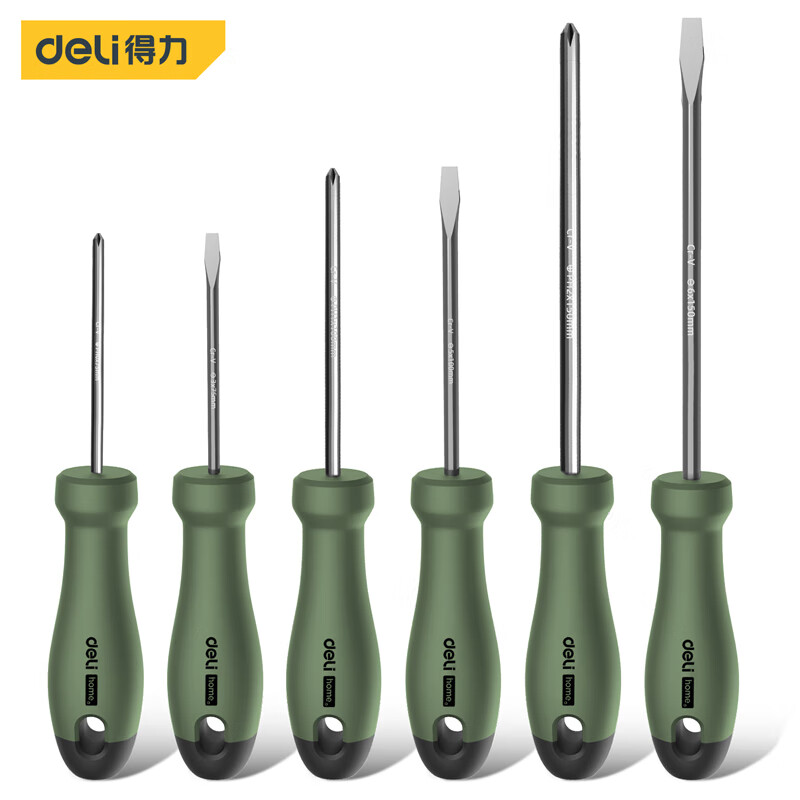 Deli Deli домашняя серия отвертка, набор отверток, набор инструментов, 6 шт., Qingya green HT1006L