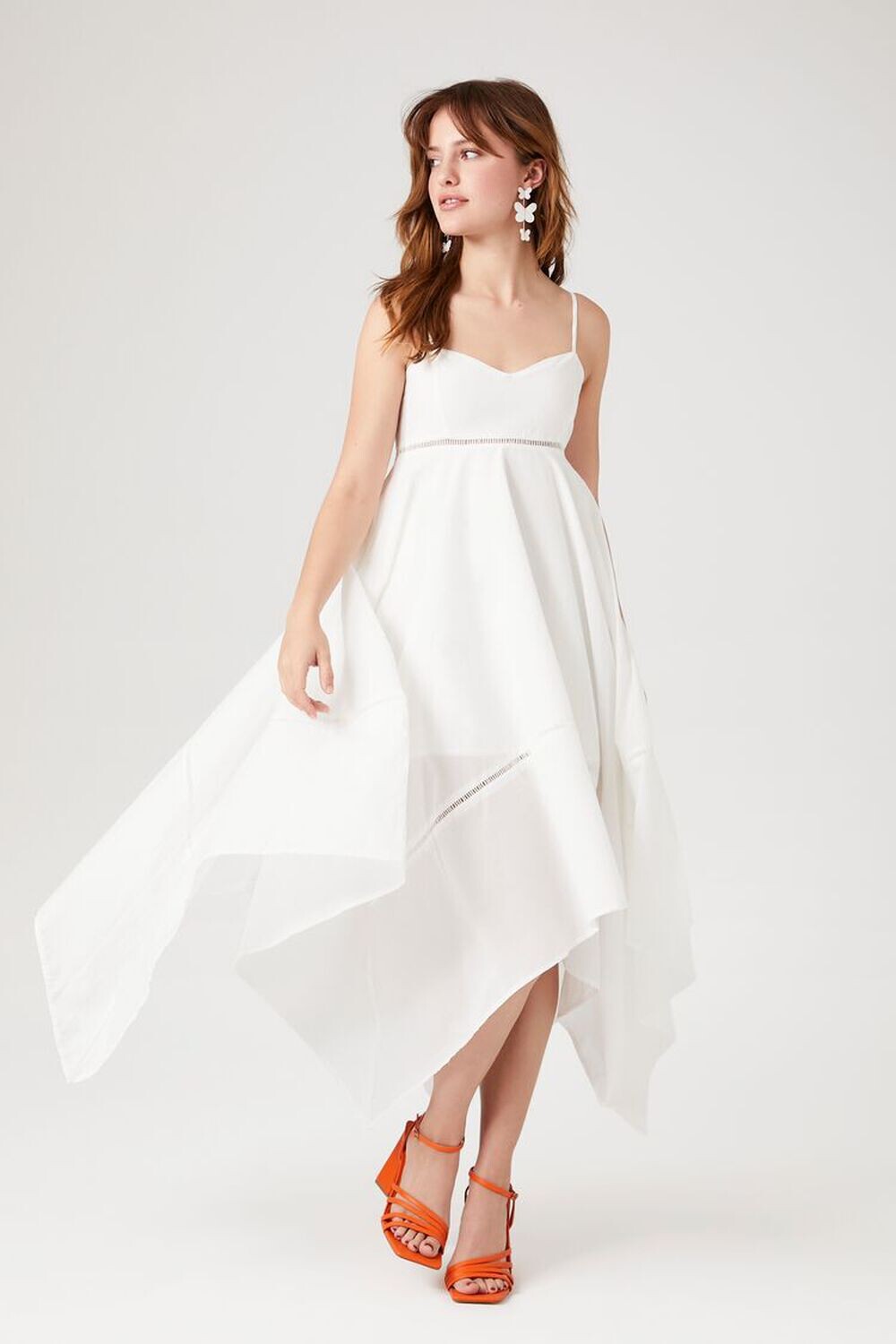 

Платье из поплина с платком Forever 21, белый