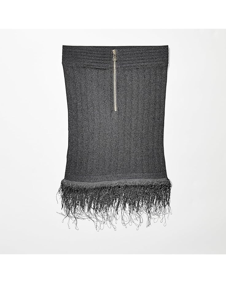 

Юбка Balmain Short High-Waist Fringed Viscose Skirt, черный
