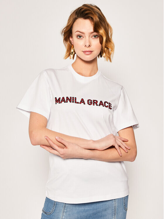 

Футболка стандартного кроя Manila Grace, белый
