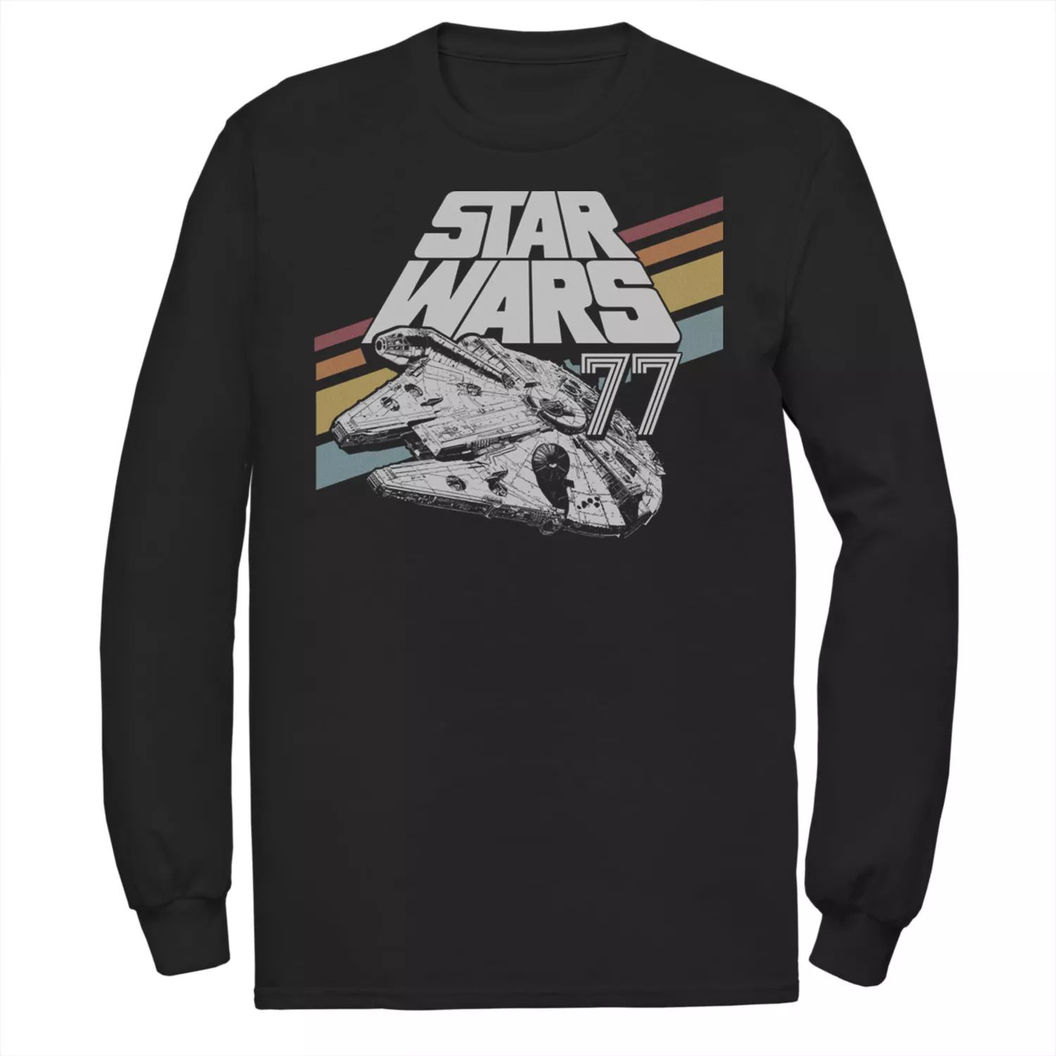 Мужская футболка в стиле ретро «Сокол тысячелетия» в радужную полоску «Звездные войны» Star Wars новинка 2021 свитер в радужную полоску мужская одежда модные мужские свитера в стиле харадзюку пуловеры одежда в стиле ретро осенне зимни