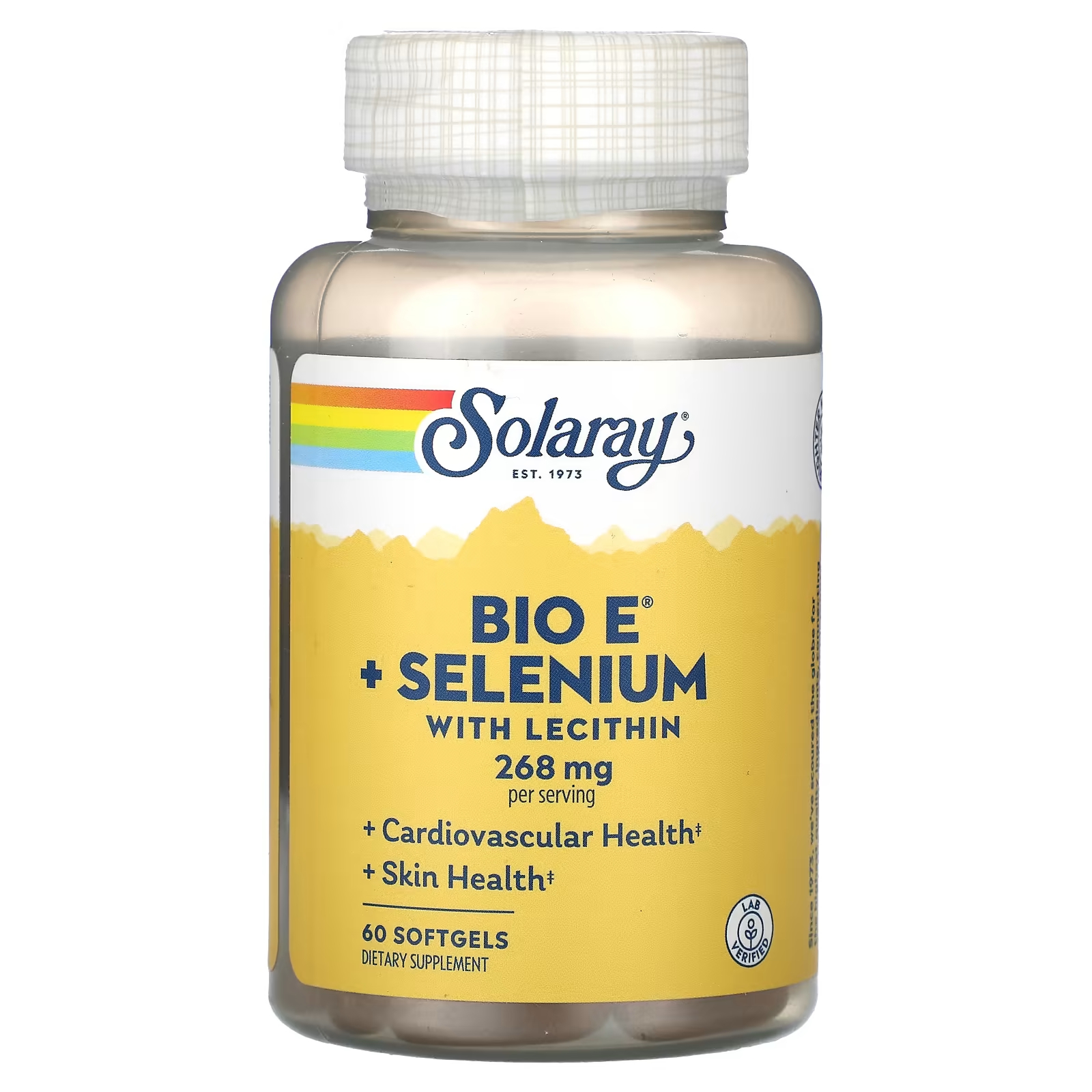Solaray Bio E + селен с лецитином, 60 мягких таблеток solaray токотриенолы с витамином e 50 мг 60 мягких таблеток