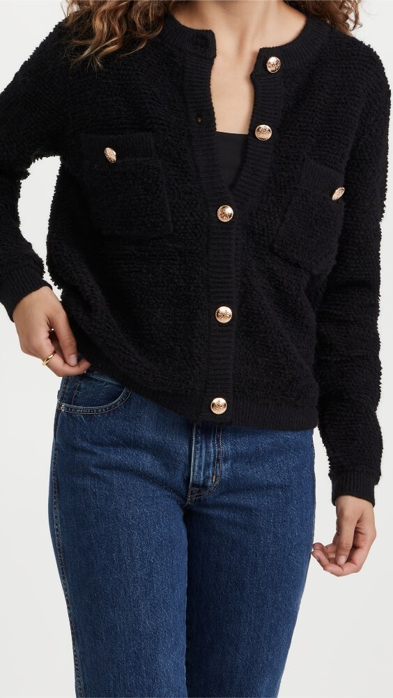 

Кардиган Line & Dot Khloe Boucle, черный