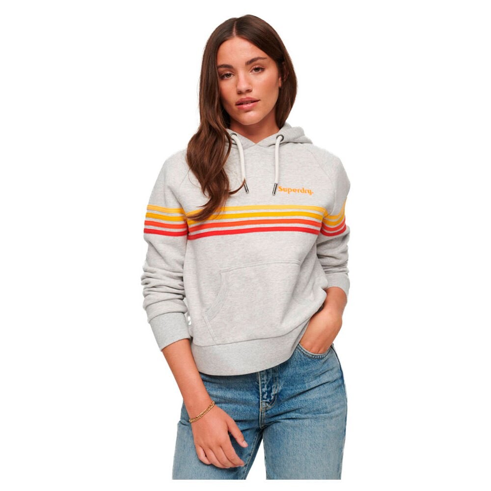

Худи Superdry Rainbow Stripe Logo, серый