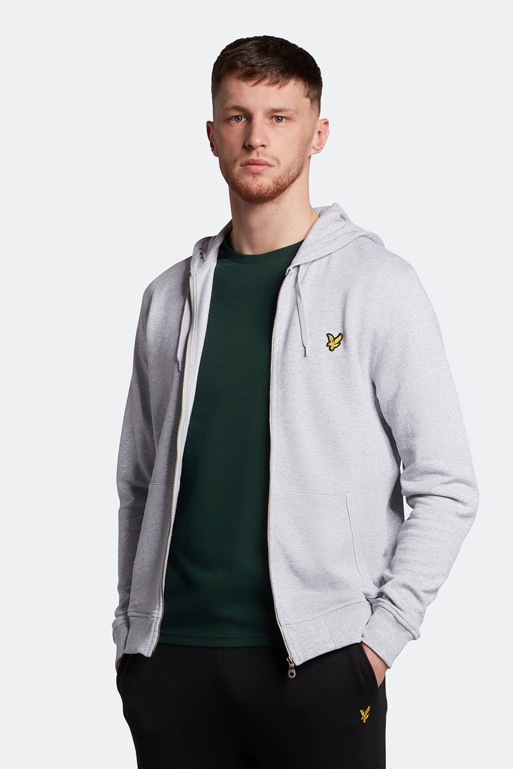 

Серая толстовка на молнии Lyle & Scott, серый