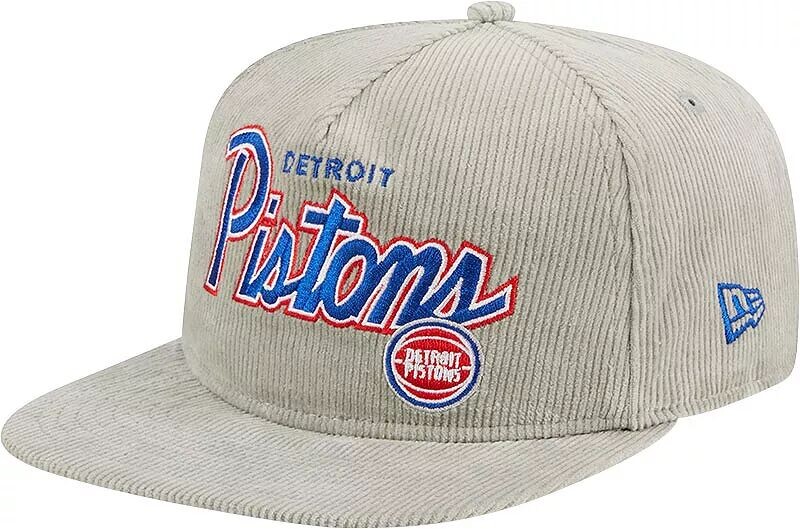 

Вельветовая регулируемая кепка для гольфа New Era для взрослых Detroit Pistons