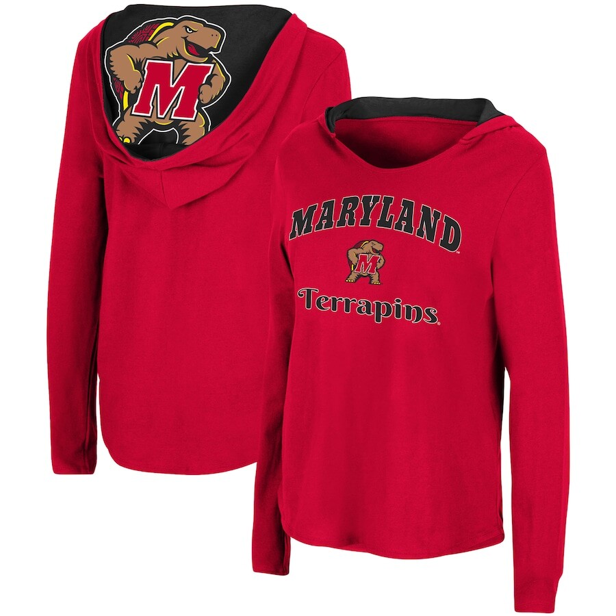 

Футболка с длинным рукавом Colosseum Maryland Terrapins, красный