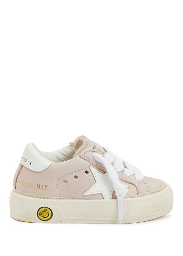 

Розовые детские кожаные кроссовки May для девочек Golden Goose, белый