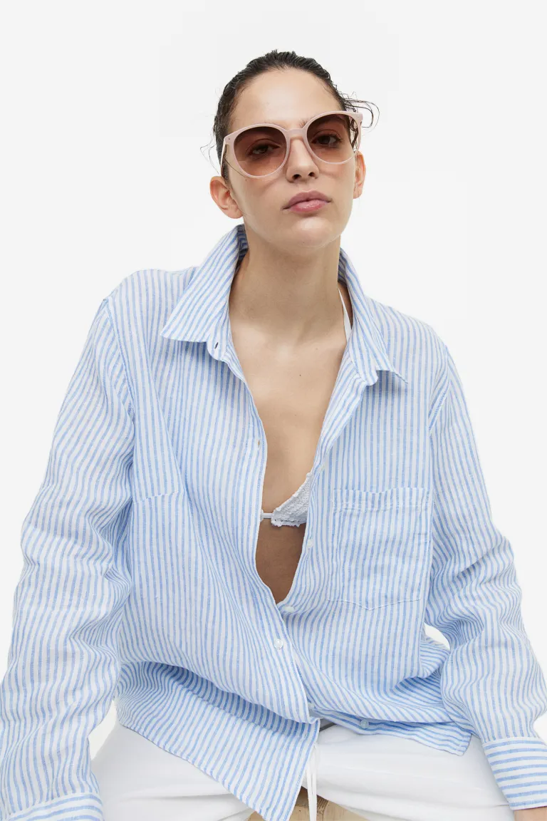 

Круглые солнцезащитные очки H&M, розовый