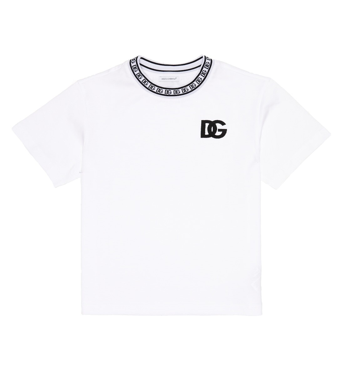 

Хлопковая футболка с логотипом Dolce&Gabbana, белый