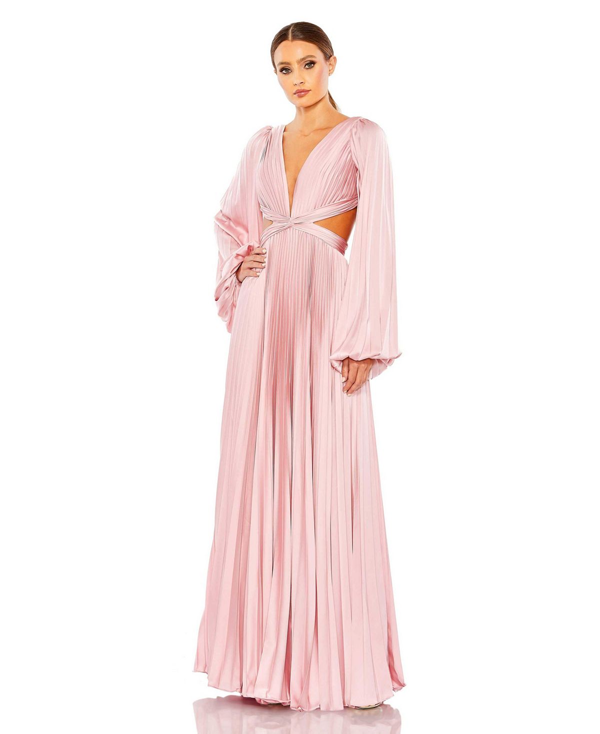 Женское платье Ieena с длинными рукавами и вырезами MAC DUGGAL, розовый