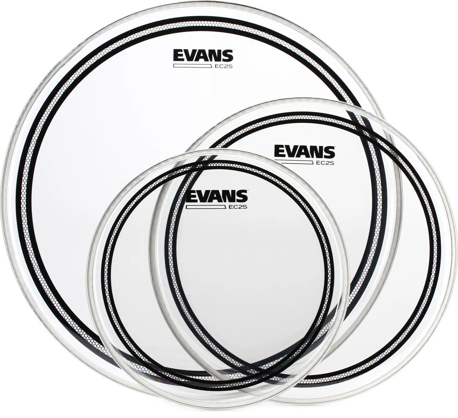

Прозрачная упаковка Tom из трех предметов Evans EC2S — 10/12/16 дюймов