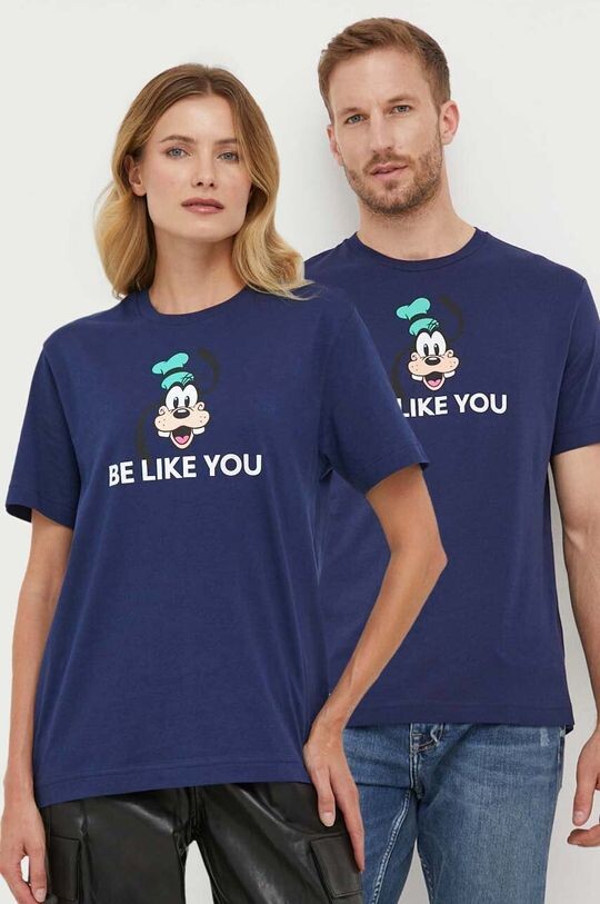 

Хлопковая футболка x Disney United Colors of Benetton, темно-синий