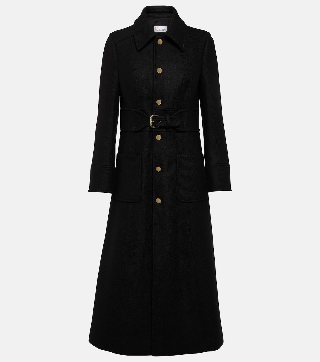

Однобортное пальто из смесовой шерсти REDVALENTINO, черный