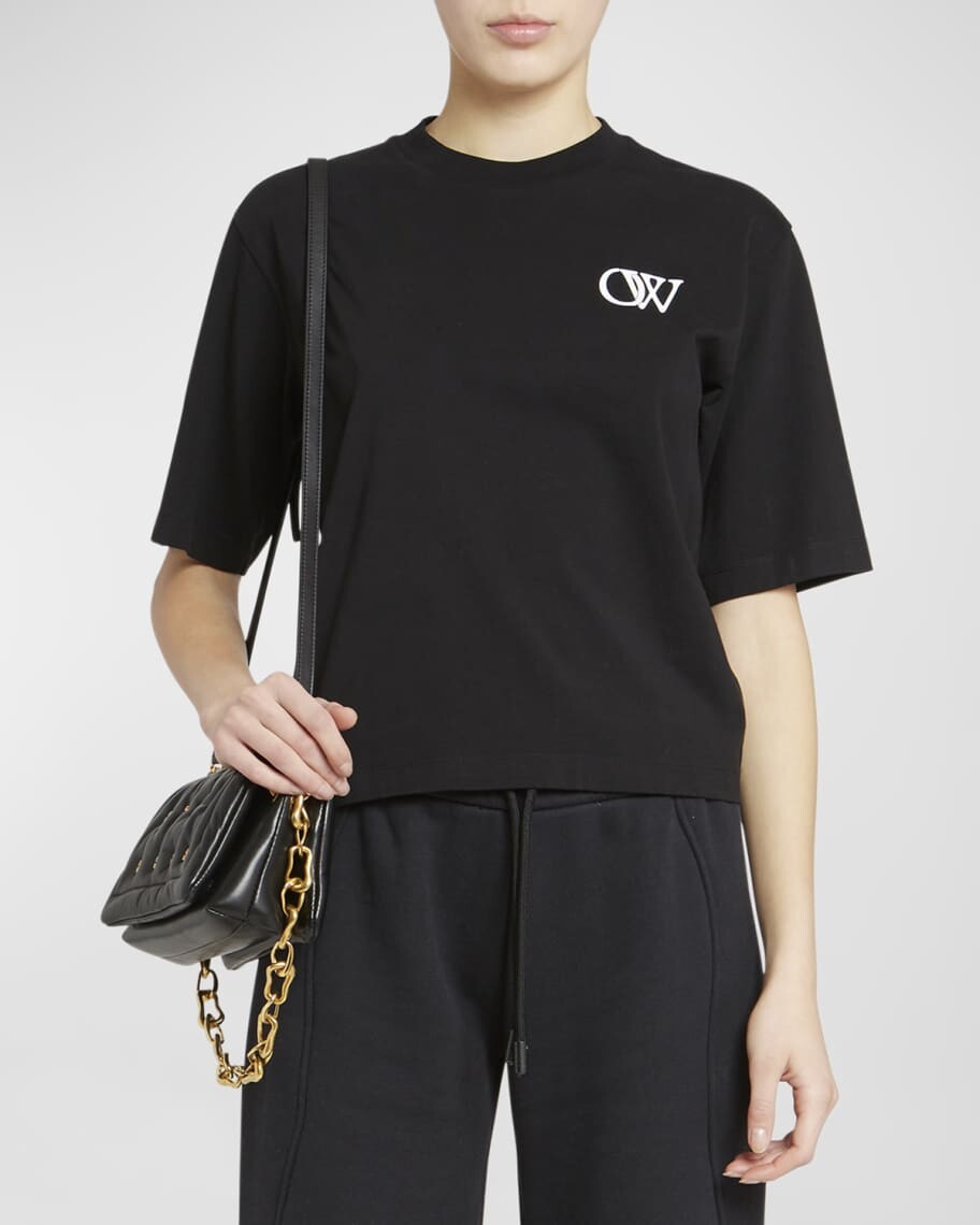 

Базовая футболка с логотипом Flock OW Off-White