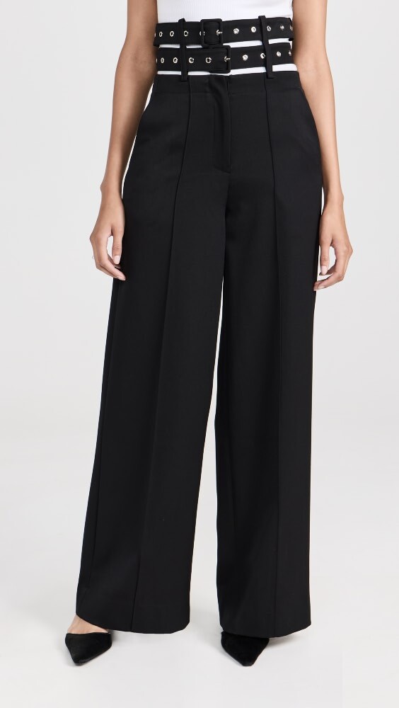 

Брюки ROKH Double Belt Detailed, черный
