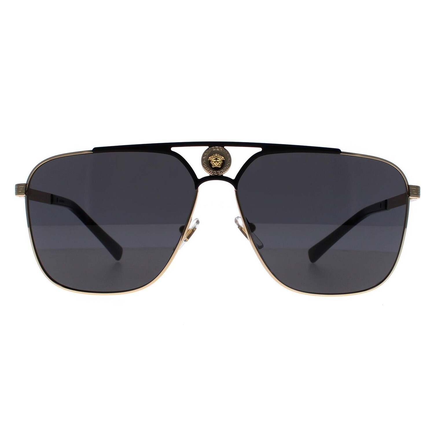 

Прямоугольник Золотой и матовый черный темно-серый VE2238 Versace, золото