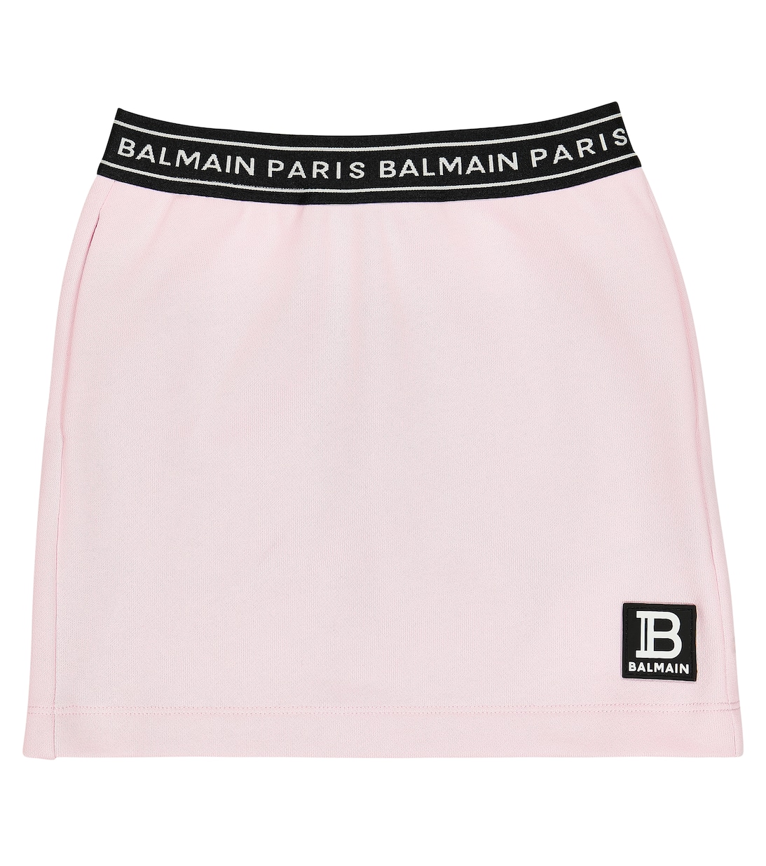 Юбка из хлопка с логотипом Balmain, розовый худи с логотипом из хлопка balmain черный