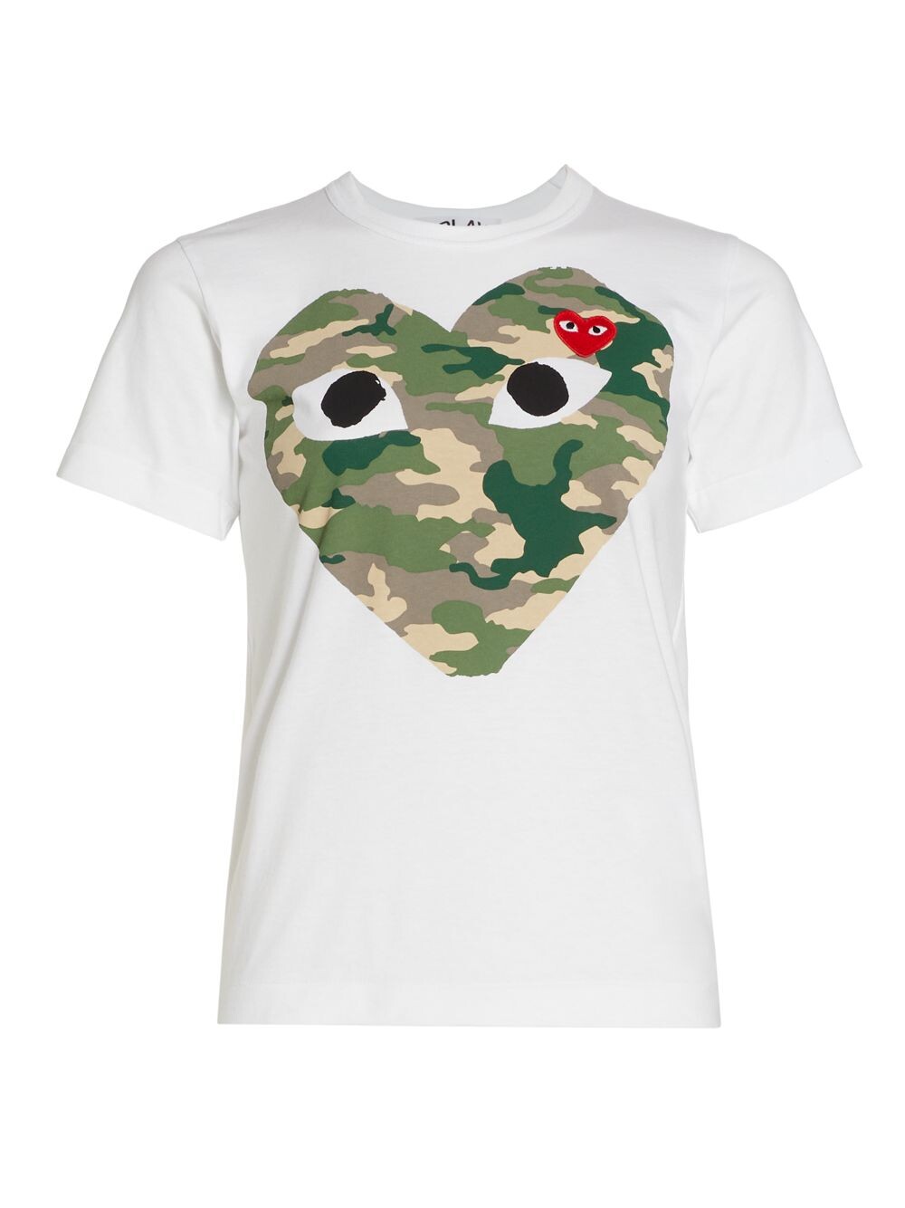 

Большая камуфляжная футболка с сердечками Comme des Garçons PLAY, белый