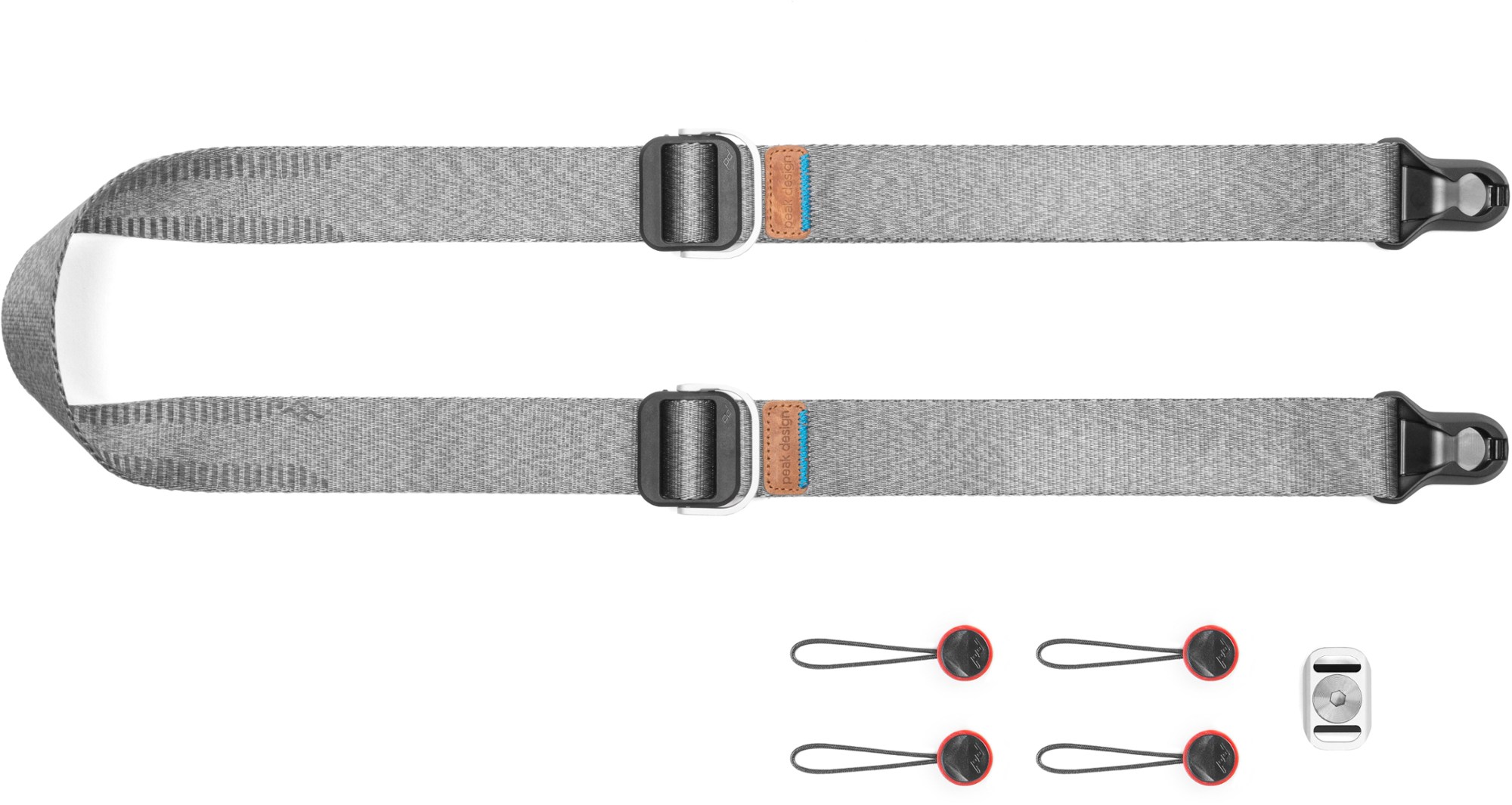 Ремень для камеры Slide Lite Strap 2.0 Peak Design, серый ремень peak design wrist strap cuff v3 0 midnight на запястье