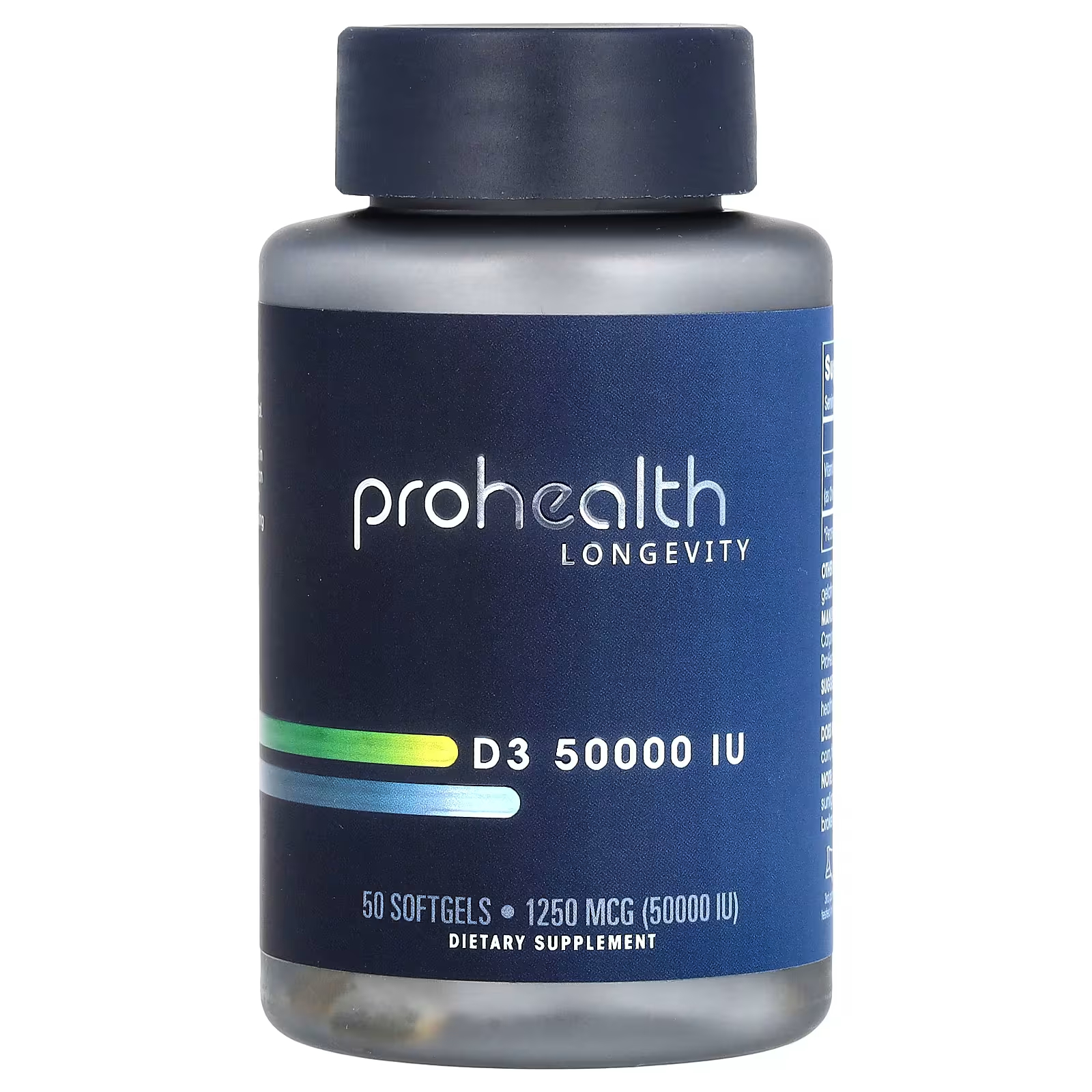 Витамин D3 1250 мкг 50 000 МЕ ProHealth Longevity, 50 мягких таблеток prohealth longevity hydroxy b 12 extreme 4000 мкг 60 таблеток