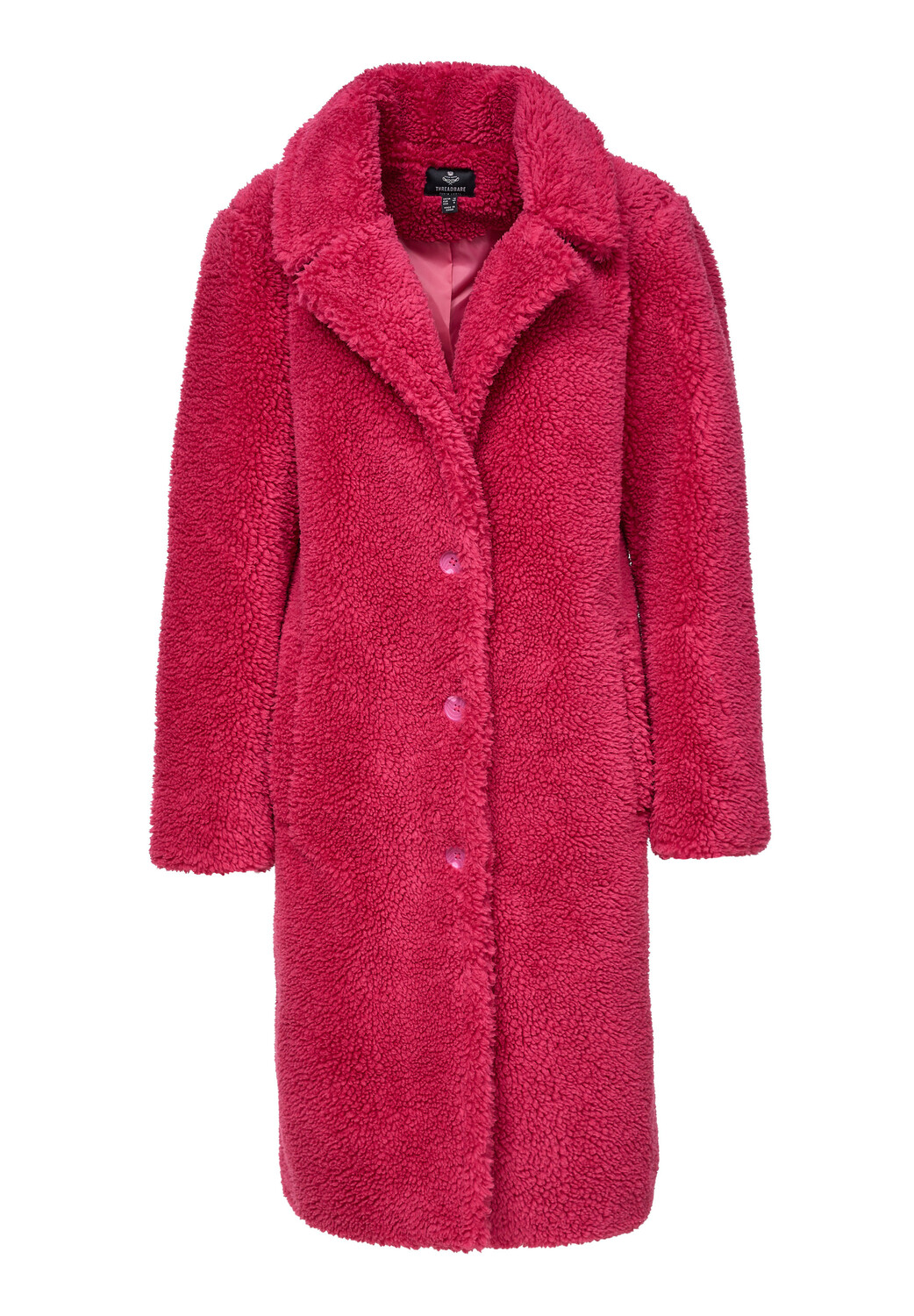 

Пуховик Threadbare Wollmantel Bear, розовый