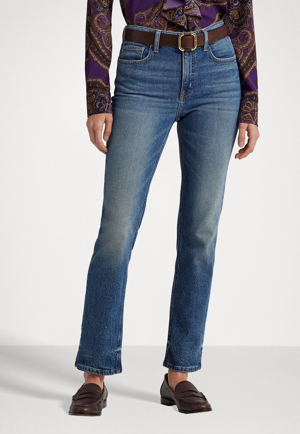 

Джинсы прямого кроя Lauren Ralph Lauren ANKLE, цвет city blue wash